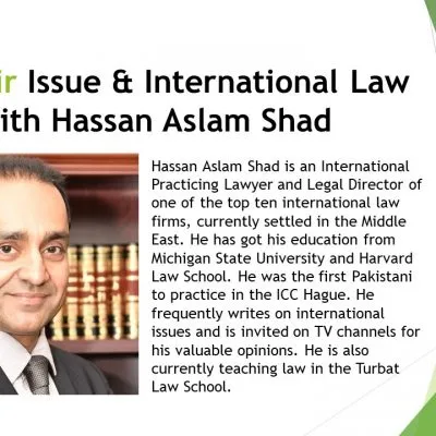 The Foresight: Kashmir Issue & International Law with Hassan Aslam Shad